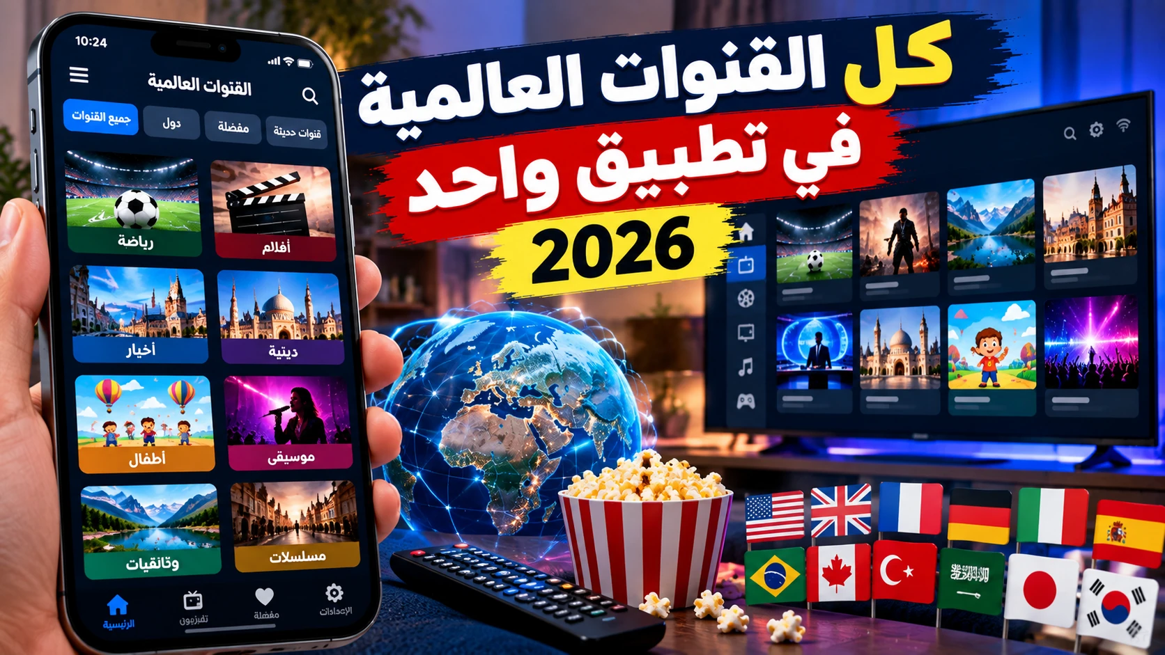 كل القنوات العالمية في تطبيق واحد 2026 – مشاهدة القنوات مباشرة
