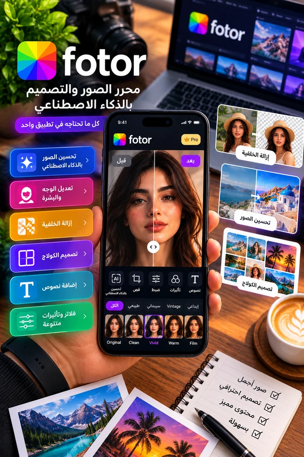 تحميل Fotor APK مهكر للأندرويد