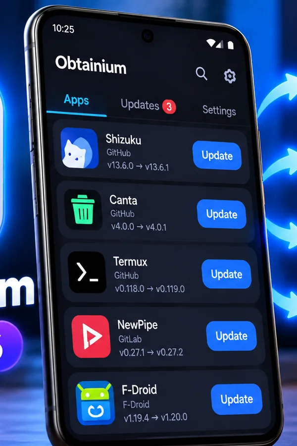 تحميل Obtainium APK 2026 لتحديث التطبيقات من GitHub