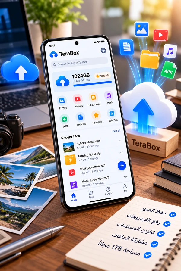 تحميل تطبيق Terabox APK مهكر 2026 للاندرويد